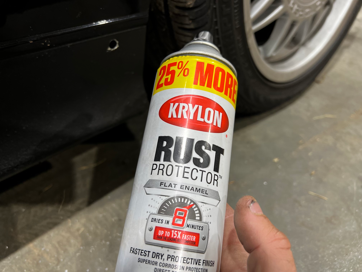 Use primer or rust protector to paint raw metal
